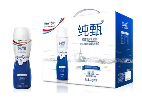 不让安慕希专美,蒙牛纯甄瓶装新品上市,拉开2018常温酸奶大战!